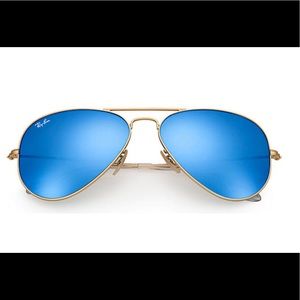 RAY-BAN: BLUE AVIATOR FLASH LENSES
